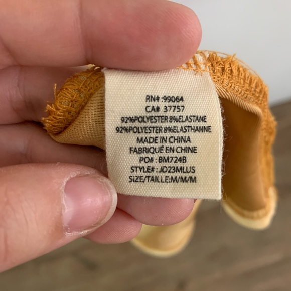 Billabong Lush For Life Golden Yellow Velvet Wrap Dress - Picture 6 of 6